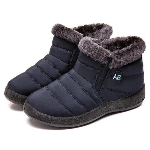 AnneBe - Bota Confort Flex Aveludada Inverno Calçados (Bota Feminina 10) Dashui Azul 35 