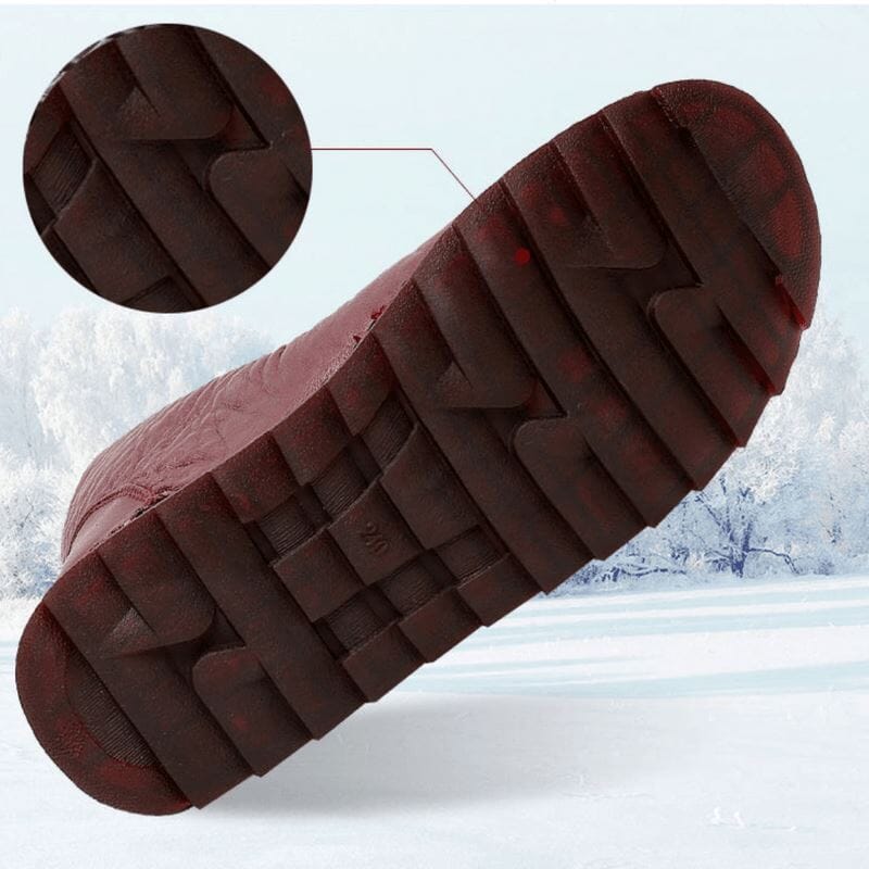 Bota de Inverno Impermeável com Interior Aveludado Hot Comfort Calçados (Bota Femina 10) Dashui 