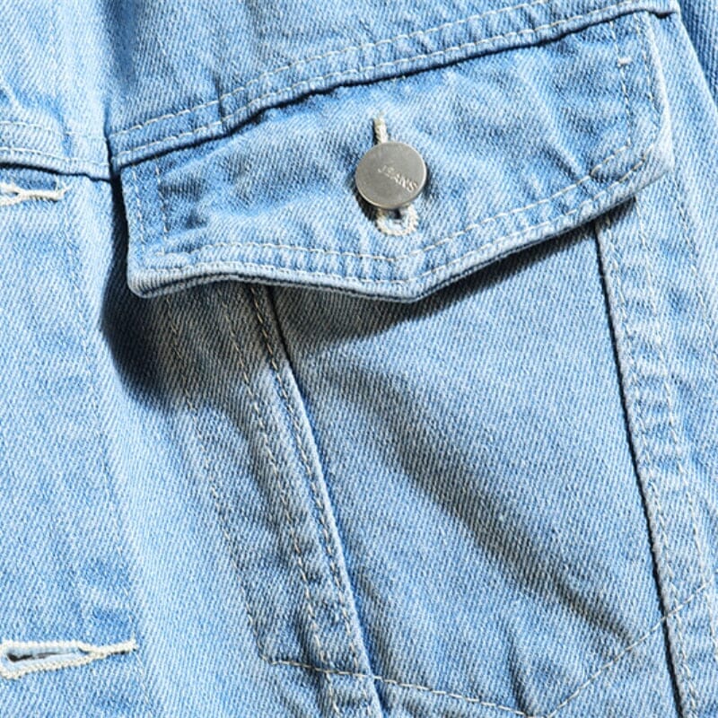 Jaqueta Jeans com Forro de Moletom - DenimComfort Roupas (Jaqueta Masculina 1) Dashui 