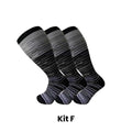 Meias de Compressão ConfortLife Plus Size (Kit 3 Pares) Roupas (Meias 2) Dashui KIT F XX 