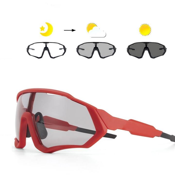 Óculos Fotocromático Cycle Óculos (óculos para ciclismo) Dashui Vermelho 