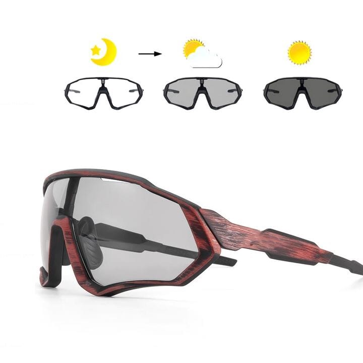 Óculos Fotocromático Cycle Óculos (óculos para ciclismo) Dashui Vermelho Rajado 