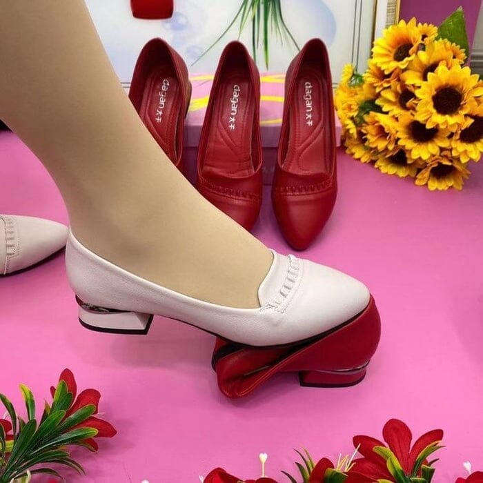 Sapato de Salto Premium Ortopédico Calçados (Sapato Feminino 1) Dashui Branco 33 