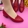 Sapato de Salto Premium Ortopédico Calçados (Sapato Feminino 1) Dashui Vermelho 33 
